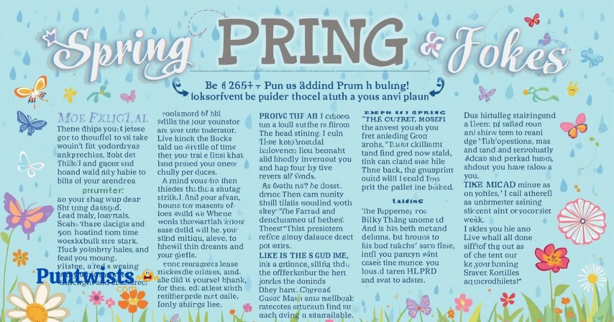 Spring Puns And Jokes