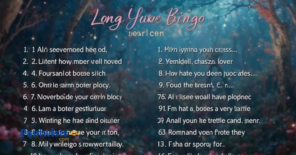 Romantic Long Bingo Joke Lists