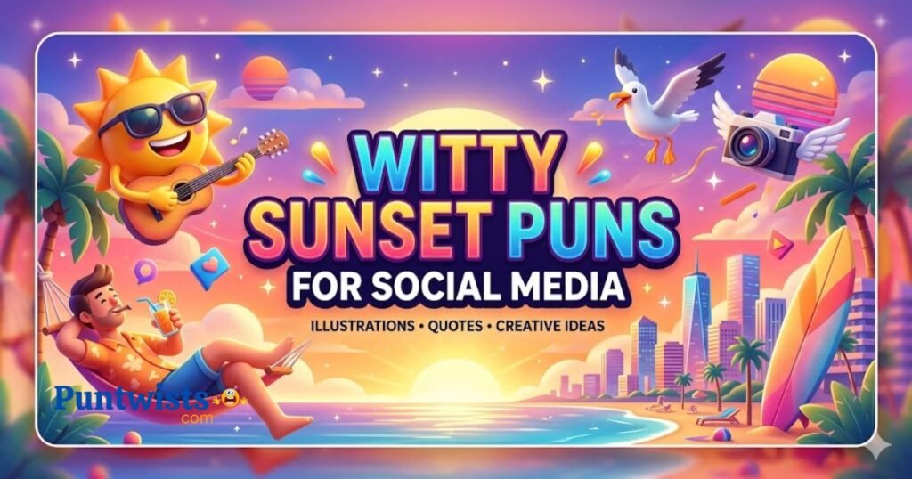 Witty Sunset Puns For Social Media