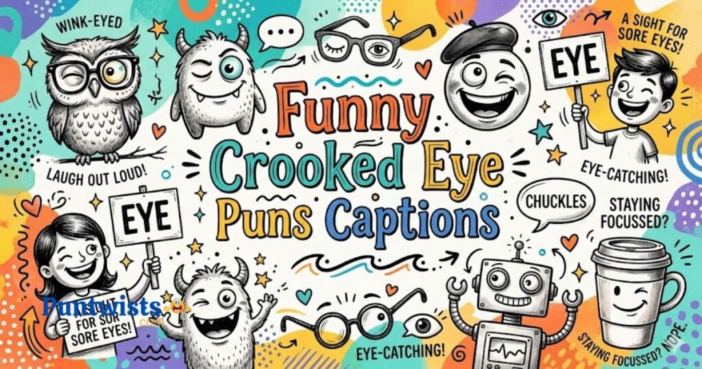 Funny Crooked Eye Puns Captions