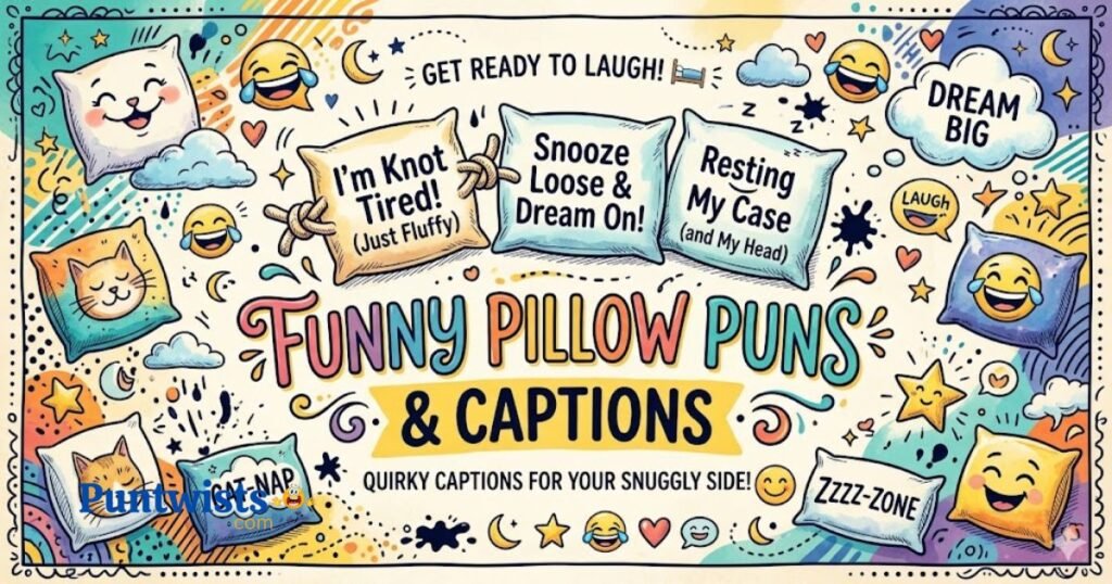 Funny Pillow Puns Captions