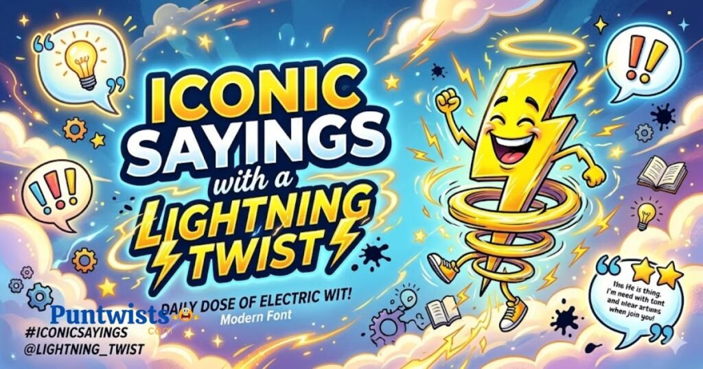 Iconic Sayings With A Lightning Twist