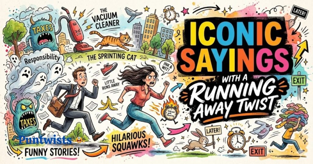 Iconic Sayings With A Running Away Twist