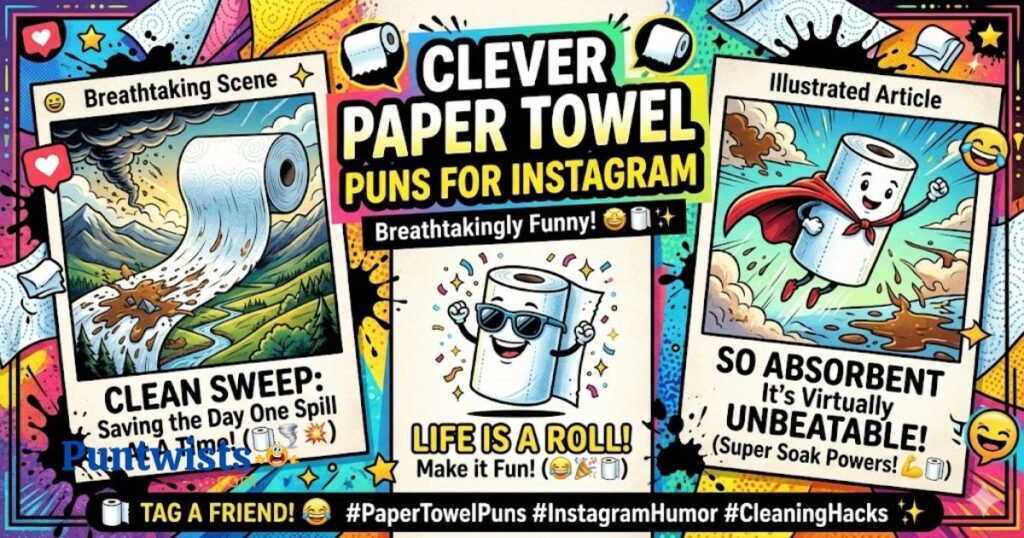 Clever Paper Towel Puns For Instagram