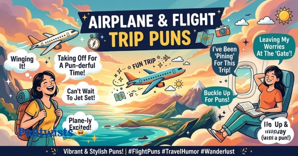 Airplane And Flight Trip Puns