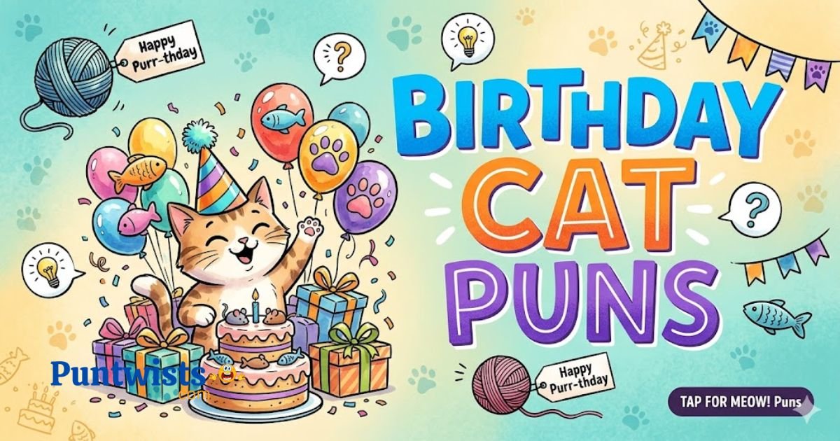 251+ 🐱🎉Birthday Cat Puns Funny & One-Liner! 2026