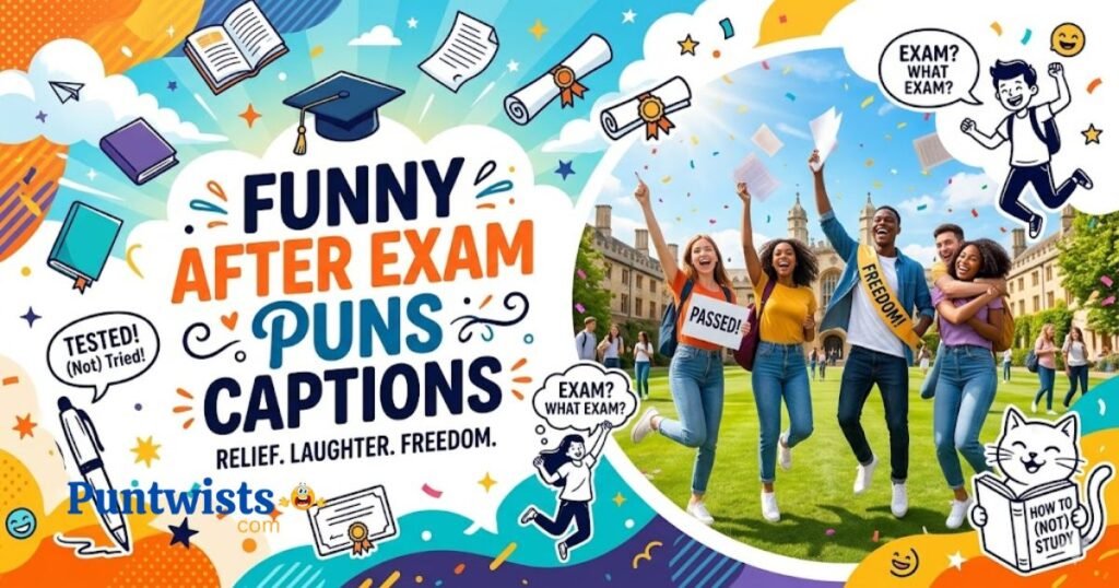 Funny After Exam Puns Captions