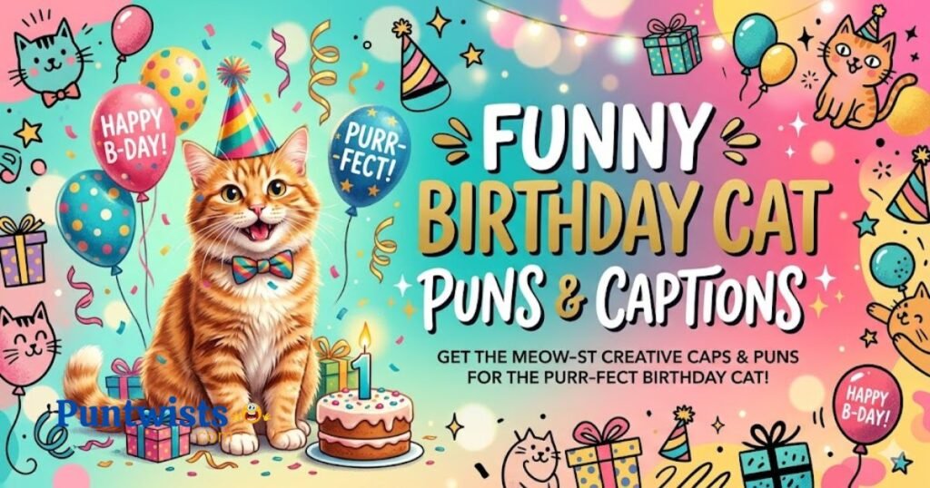 Funny Birthday Cat Puns Captions