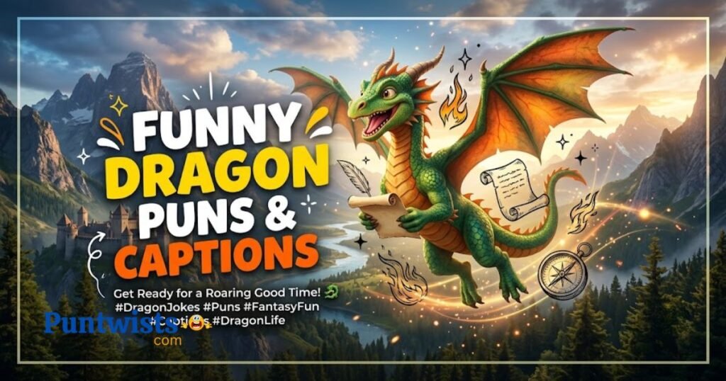 Funny Dragon Puns Captions