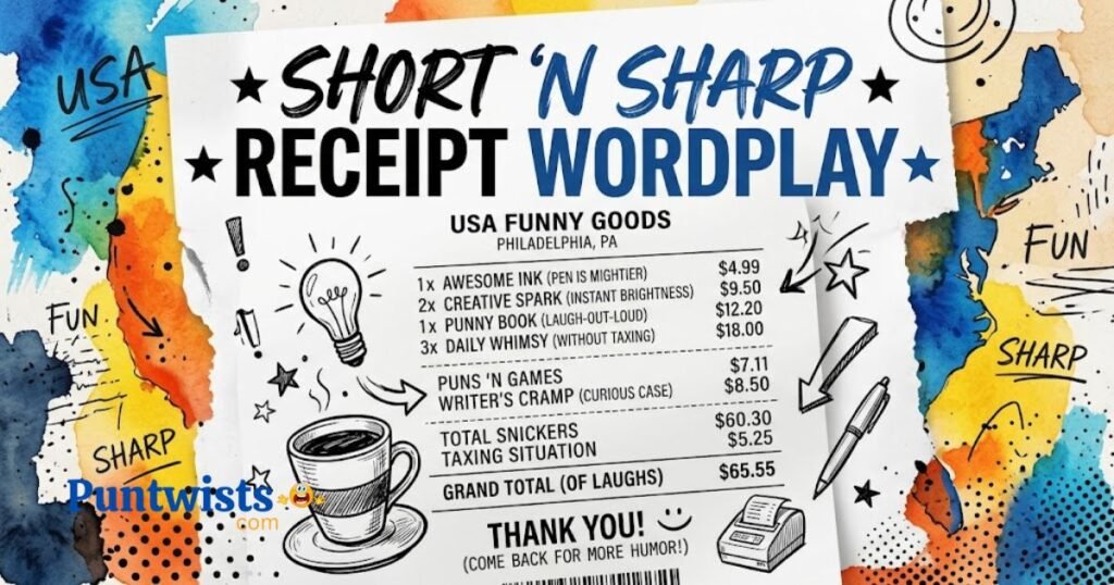 Short N Sharp Receipt Wordplay